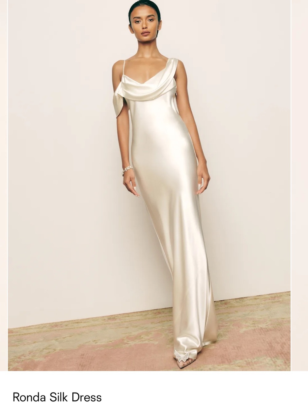 Reformation Ronda Silk Maxi Dress - Ivory